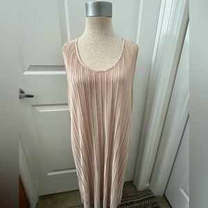 H&M Blush Pleated Maxi Dress